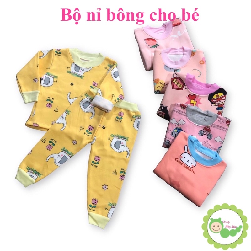 {5-15kg} Bộ nỉ bông ấm áp cho bé (nhiều mẫu) M123