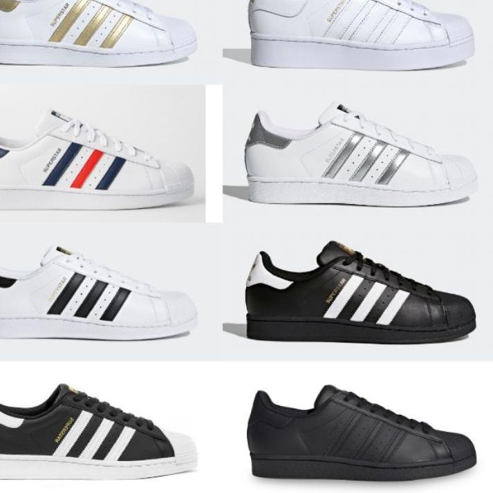 Giày Thể Thao Adidas Superstar Màu Trắng Đen Cá Tính Cho Nam Và Nữ