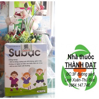 cốm subac tăng cường sức đề kháng, nhanh lành vết thương su bạc