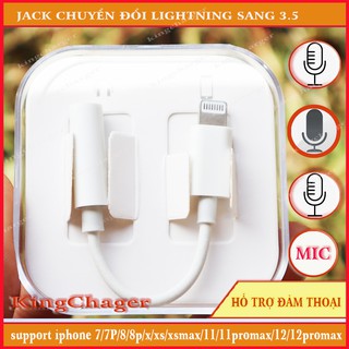 Jack Chuyển Đổi Tai Nghe Lightning Sang 3.5 Iphone 7, 7plus, 8, 8plus , X 11 12 - Và Tai nghe ( Giắc chuyển bluetooth)