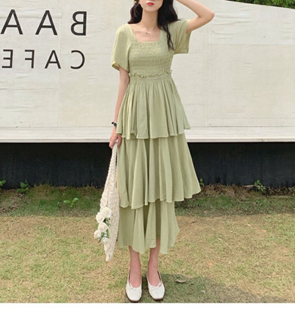 (Order) bigsize Đầm maxi dáng dài chun ngực 3 tầng cách điệu siêu xinh, hot hit 2019