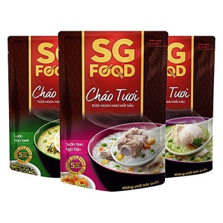 “DATE Mới” COMBO 5 GÓI CHÁO TƯƠI SG FOOD 240G