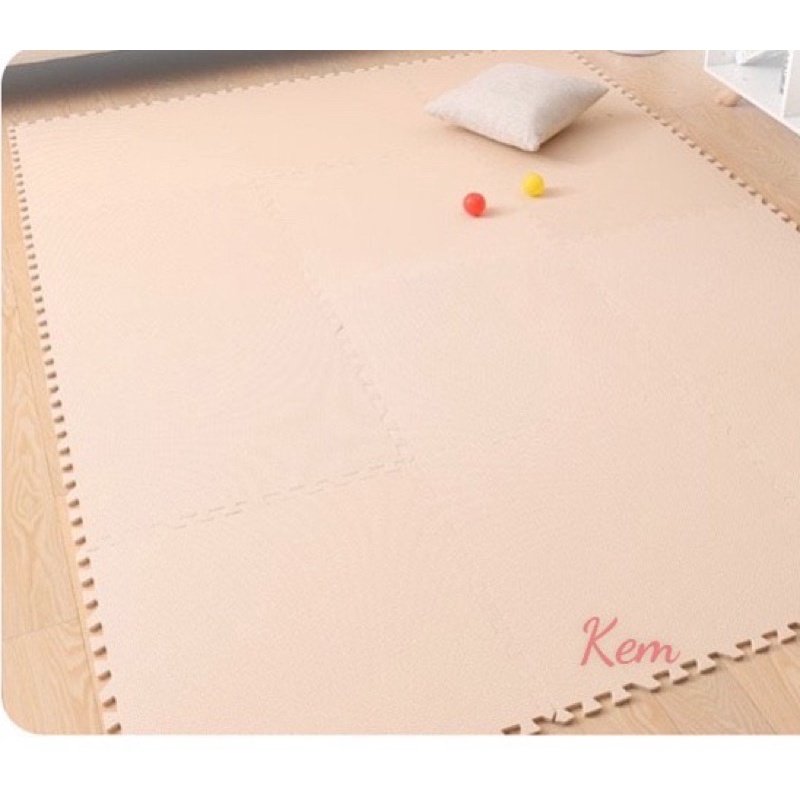 Set 20 thảm xốp lót sàn 30x30x1cm màu nâu , kem
