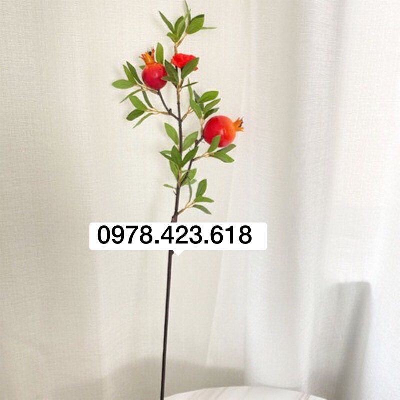 Cành lựu giả cao cấp trang trí Tết