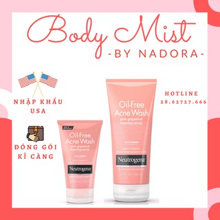 [Đủ Size] Sữa Rửa Mặt Có Hạt - Neutrogena Oil Free Acne Wash Pink Grapefruit Foaming Scrub