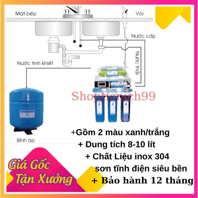 Bình Áp Máy Lọc Nước RO Nhập Khẩu Cao Cấp Giá Rẻ Lắp Cho Các Loại Máy Lọc RO.