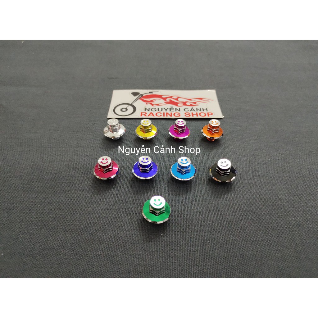 Ốc chân kiếng xe máy kiểu mặt cười 10li răng ngược,gắn các dòng xe hảng YAMAHA
