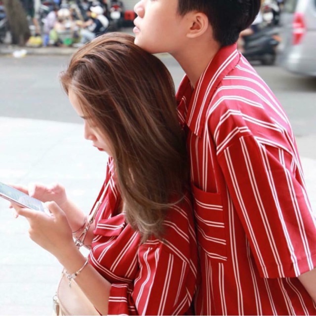 Sơ mi 2 sọc kẻ ngắn tay