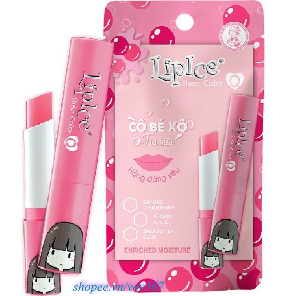 Son Dưỡng Có Màu 2.4G Lipice Sheer Color Q Cô Bé Xô Hồng Đáng Yêu