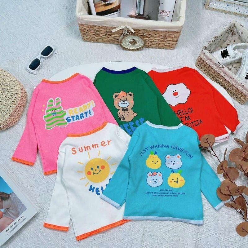 Combo 3 Áo Len Cardigan Cho Bé Trai và Bé Gái Từ 10-20kg Chất Len Cổ Chữ V Đáng Yêu