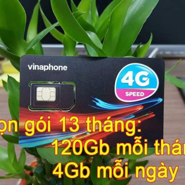 Sim vinaphone 4G 120GB/tháng