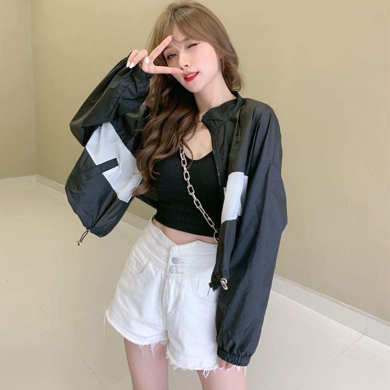 Jiashucheng Áo Khoác Chống Nắng Mùa Hè Phiên Bản Hàn Quốc Cá Tính Ôm Dáng Cho Nữ