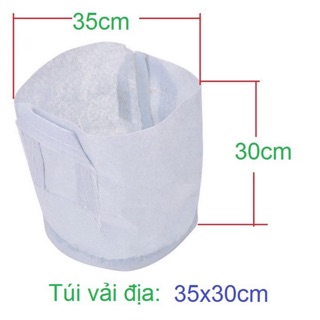 Túi vải trồng cây 2 quai xách kích thước 35x30cm