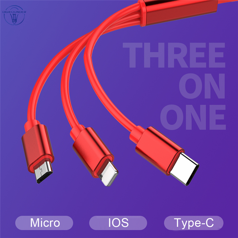 Dây Cáp Sạc Usb 3 Trong 1 Có Thể Thu Gọn Tiện Dụng Dành cho IP