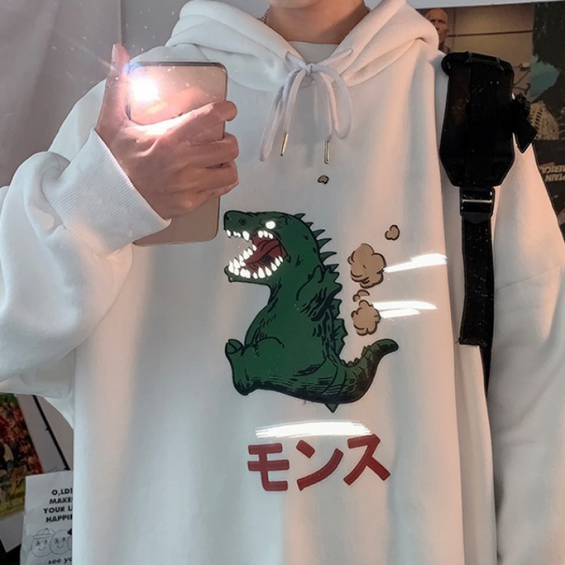Áo hoodie tay dài in hình khủng long phản quang 3 màu tùy chọn thời trang dành cho nam M-5XL | BigBuy360 - bigbuy360.vn
