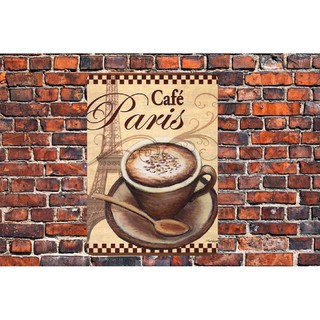 Tranh Thiếc ~A4 "Quán Coffee,Cafe" V2