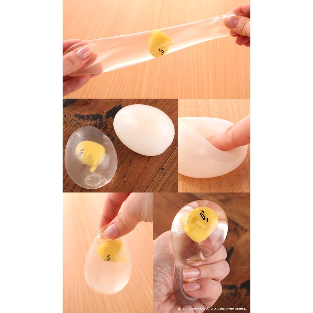 Trứng lười gudetama cực vui - tặng 1 chai slime-(M144)