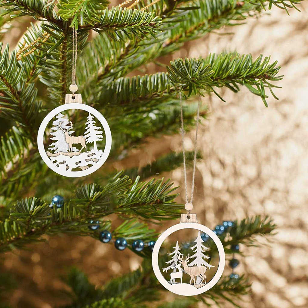 YIYU Phụ Kiện Trang Trí Cây Thông Giáng Sinh Hình Tuần Lộc Dễ Thương