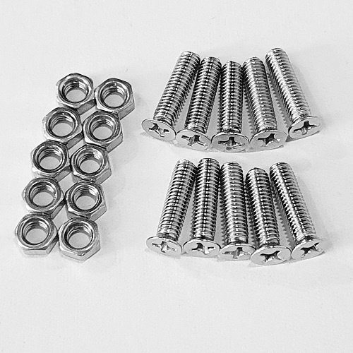 Set 10 Bộ Ốc Vít Inox 304 Bake Đầu Bằng Thân Bulong Kèm Bulong Inox 304 Kích Thước M5 x 20mm