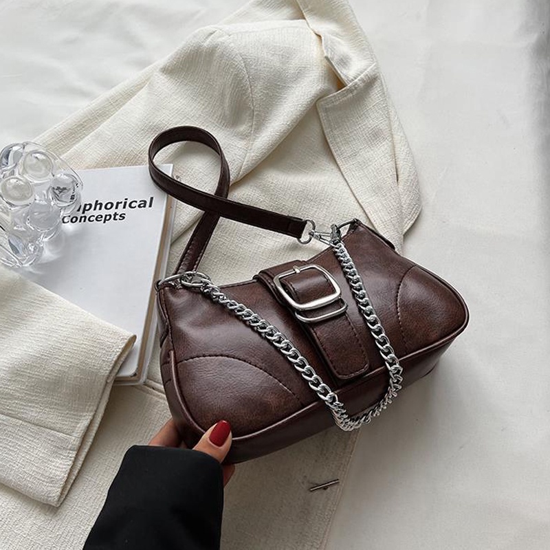 Túi đeo dưới cánh tay Hình Vuông Cỡ Nhỏ Phong Cách Phương Tây Dễ Phối Đồ Thời Trang Cho Nữ