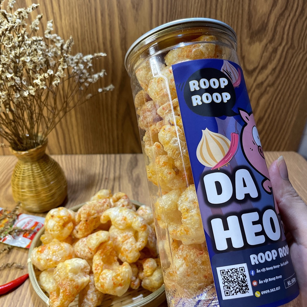 Da heo tỏi ớt 160g RoopRoop đồ ăn vặt Sài Gòn vừa ngon vừa rẻ | BigBuy360 - bigbuy360.vn