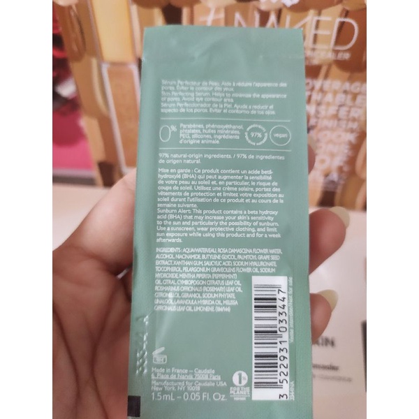 Mẫu thử Serum Kiềm Dầu,Mờ Thâm,Se Nhỏ Lỗ Chân Lông Caudalie skin perfecting serum Sample 1,5ml