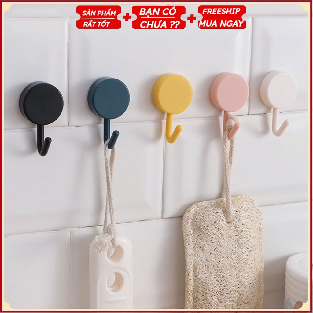 Móc Tròn J3 1 Móc Dán Tường Treo Đồ Đa Năng - Móc Gắn Tường Trang Trí Decor Nhà Cửa Nhiều Màu Sắc