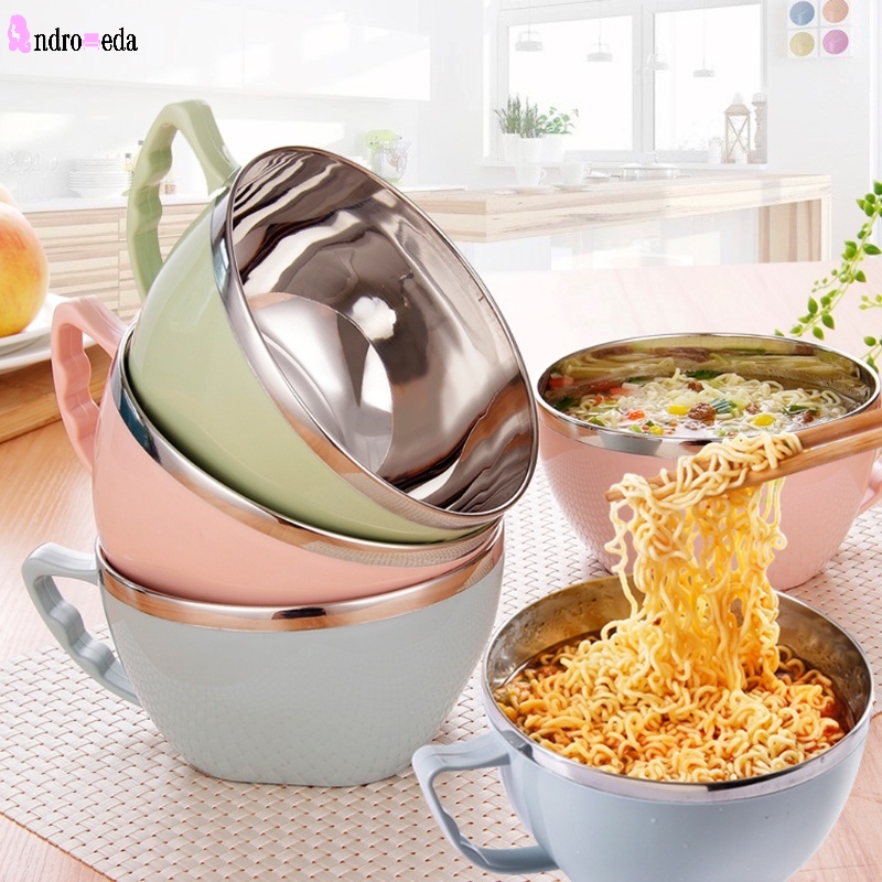 Hộp Đựng Cơm Trưa Bằng Thép Không Gỉ 1000/1200ml Có Tay Cầm Tiện Dụng