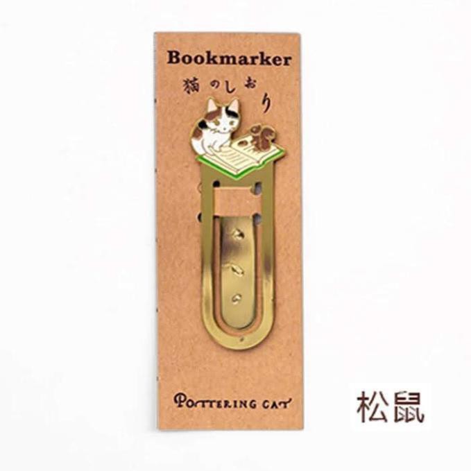 !!  Bookmark chặn sách kim loại hình mèo  ngộ nghĩnh