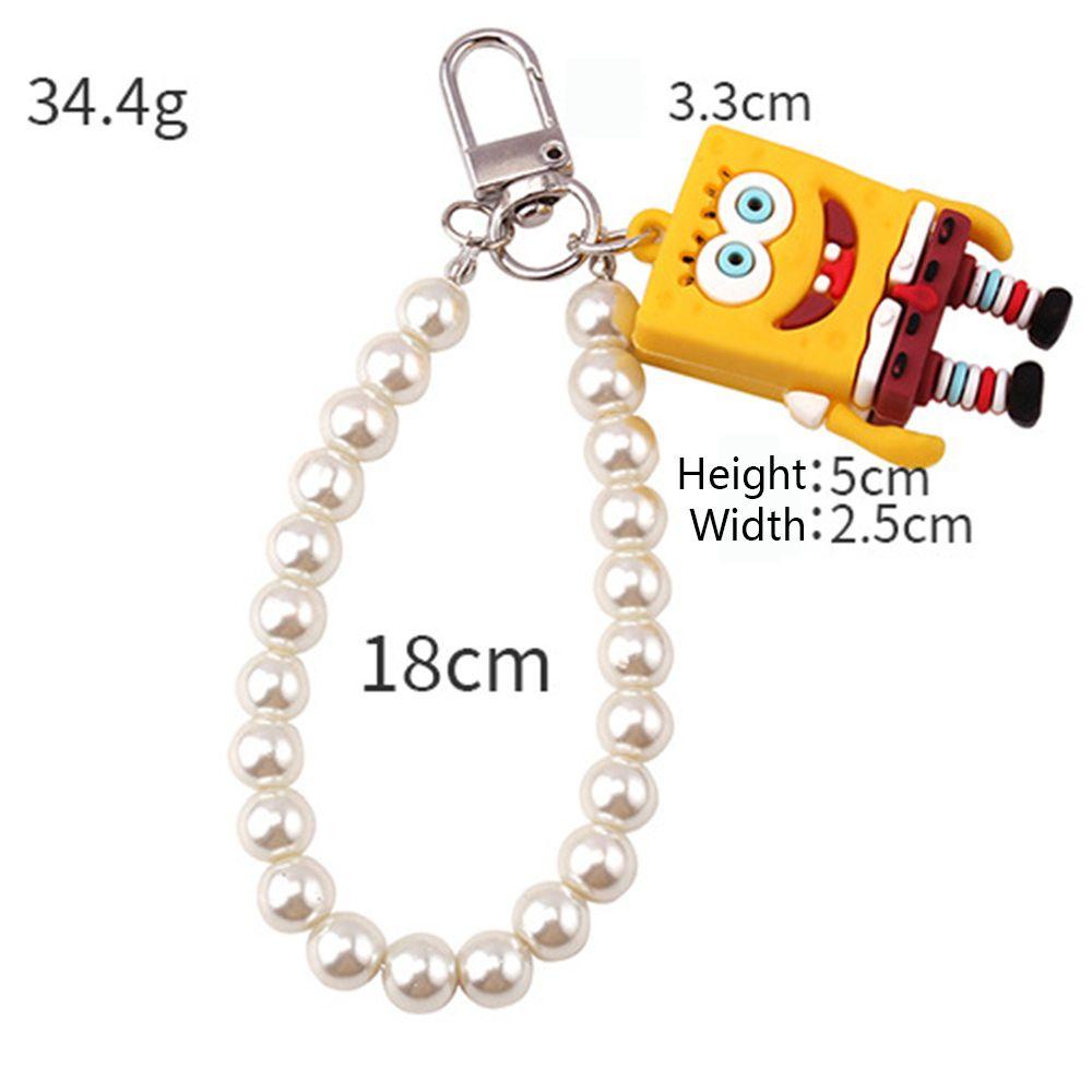Anemone Móc Khóa Điện Thoại Hình Bọt Biển Quần Vuông Kẻ Sọc Stellalou Trang Trí Túi Xách Nữ