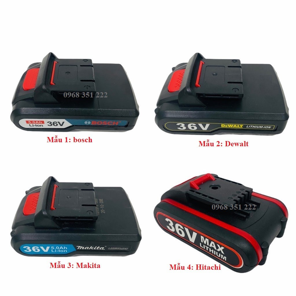 Pin 36v Máy Khoan Pin MAKITA 36v Dùng Cho Máy MAKITA,DEWALT, HITACHI 21V, 24V, 26V, 36V