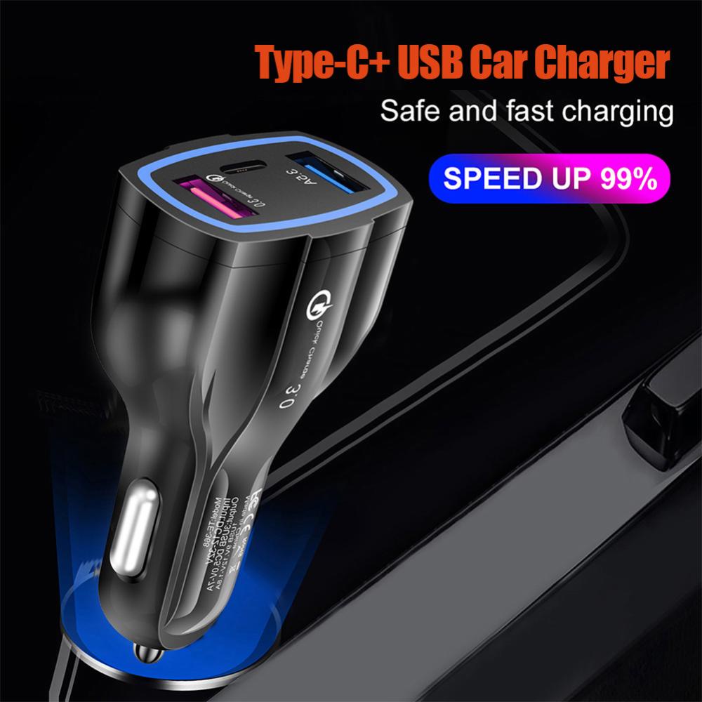 Tẩu Sạc 3 Cổng Usb C Qc3.0 32W Cho Điện Thoại Thông Minh Đầu Ra Type C Bền Bỉ J4M3