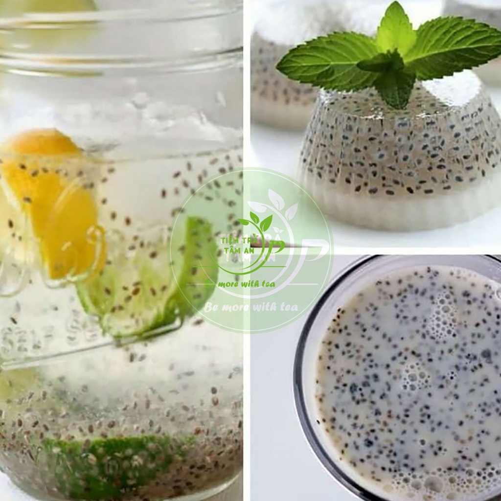 Hạt chia Úc Black Chia seeds, gói 100g, 200g, 500g - Tiệm Trà Tâm An