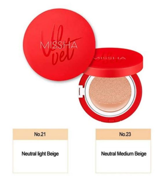 Phấn nước che khuyết điểm Missha đỏ - Velvet Finish Cushion