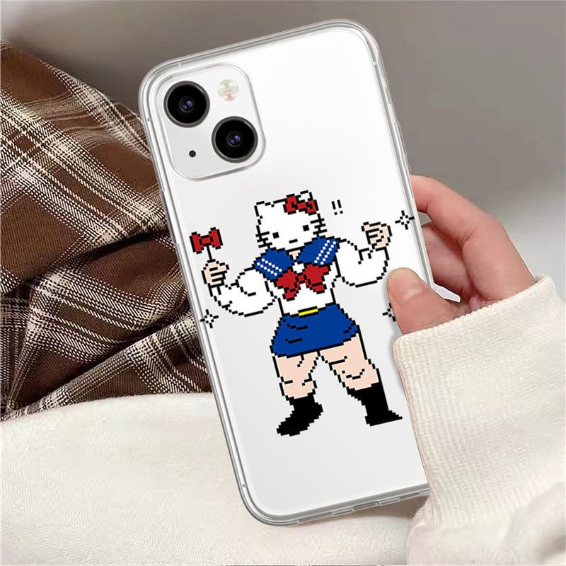 Ốp Điện Thoại Tpu Mềm Chống Sốc In HELLO Kitty Cho iPhone 14 11 12 13 pro max XS X XR XSMax 7 8 6s plus SE 2020