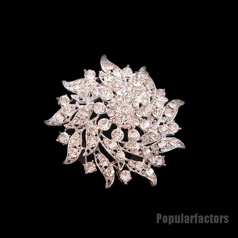 Ghim cài áo đính đá pha lê nhân tạo phong cách vintage cổ điển