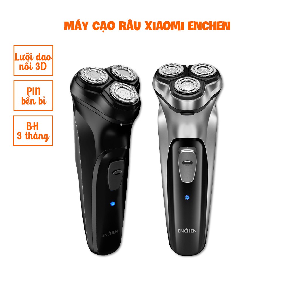 Máy cạo râu Xiaomi ENCHEN Blackstone - Đầu dao nổi 3D an toàn, chống gỉ - Dao cạo tự mài sắc- Kaizo Mart