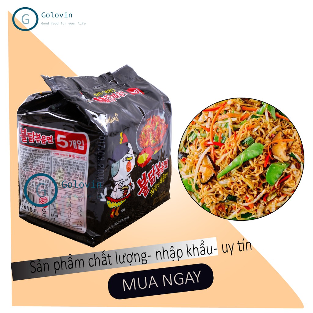 Mì cay Samyang Hàn Quốc Túi 140Gr Siêu Cay Cấp Độ 3  - Ăn Vặt Hàn Quốc Thơm Ngon, Bổ Dưỡng Golovinshop | BigBuy360 - bigbuy360.vn