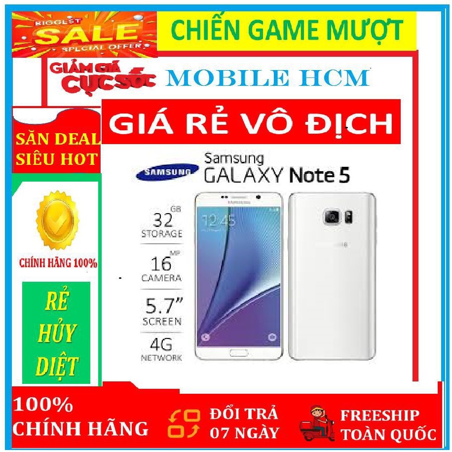 điện thoại Samsung Note 5 2sim - Samsung Galaxy Note 5 2sim ram 4G/32G mới Chính Hãng