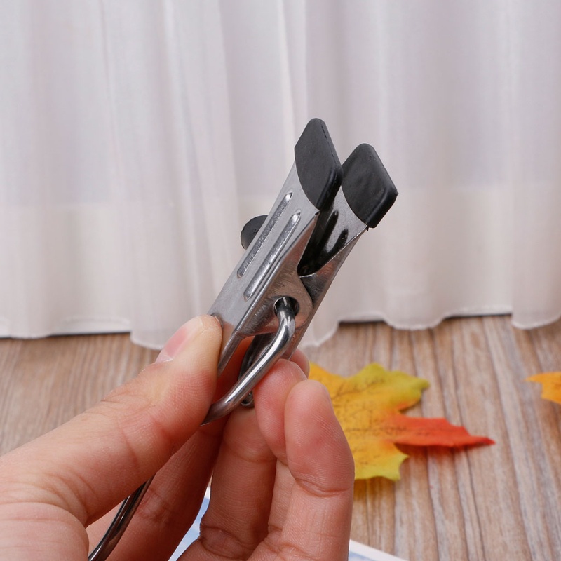 Giá Đỡ Kẹp Treo Rèm Cửa / Quần Áo Bằng Thép Không Gỉ Tiện Dụng