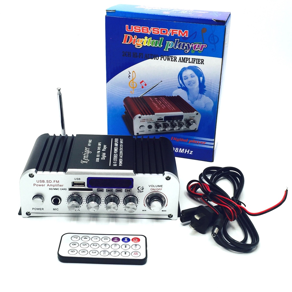 Amly mini Karaoke Kentiger HY 803, Âm ly chơi nhạc âm thanh cực đỉnh - Bảo hành 1 đổi 1