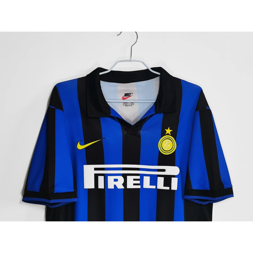Spot mùa giải 1998-99 inter milan sân nhà jersey áo bóng đá thể thao