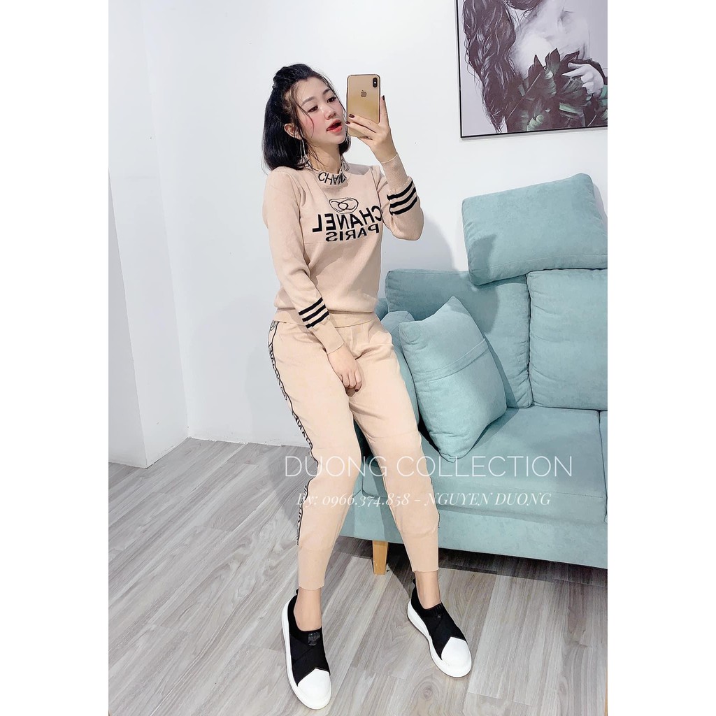 Sét Bộ Quần áo thu đông dành cho phái nữ 40-58kg kg mẫu paris