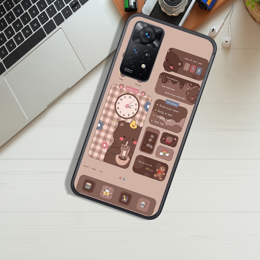 ỐP LƯNG XIAOMI REDMI NOTE 11 4G - NOTE 11S  - NOTE 11 5G - NOTE 11 PRO, IN HÌNH GẤU NÂU CHOCOLATE ĐÁNG YÊU.