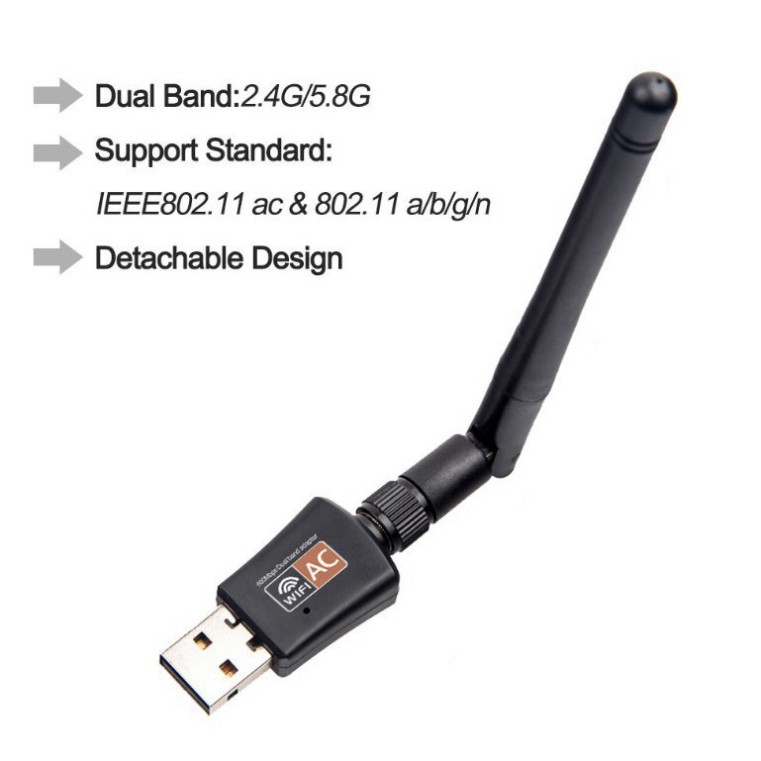 ☑  USB wifi thu phát wifi 2 băng tần tích hợp ăngten giá tốt