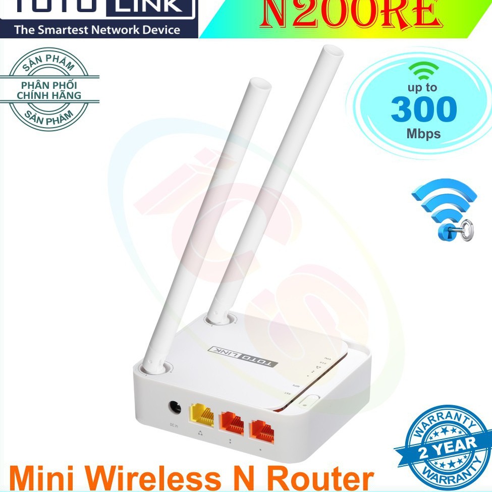 hot Bộ thu phát Wifi 2 râu 300Mbps TOTOLINK N200RE-V3 - Hãng Phân Phối Chính Thức