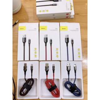 Cáp sạc dây dù tự ngắt,sạc nhanh 2.4a cho iphone/ipad chính hãng baseus