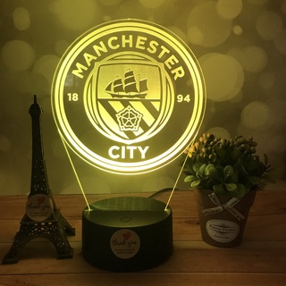 Đèn Logo CLB BÓNG ĐÁ MANCHESTER CITY - Đèn Logo CLB  MANCHESTER CITY, Đèn led đổi 16 màu kèm remote
