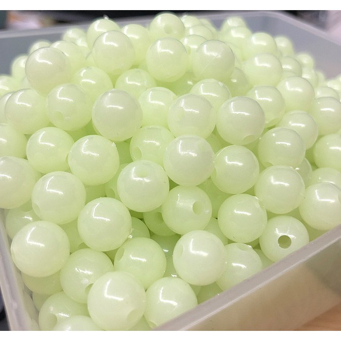 Hạt xâu làm trang sức hình tròn phát sáng trong tối 4/6/8/10/12/14/16mm