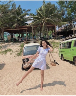 Đầm tay bo basic